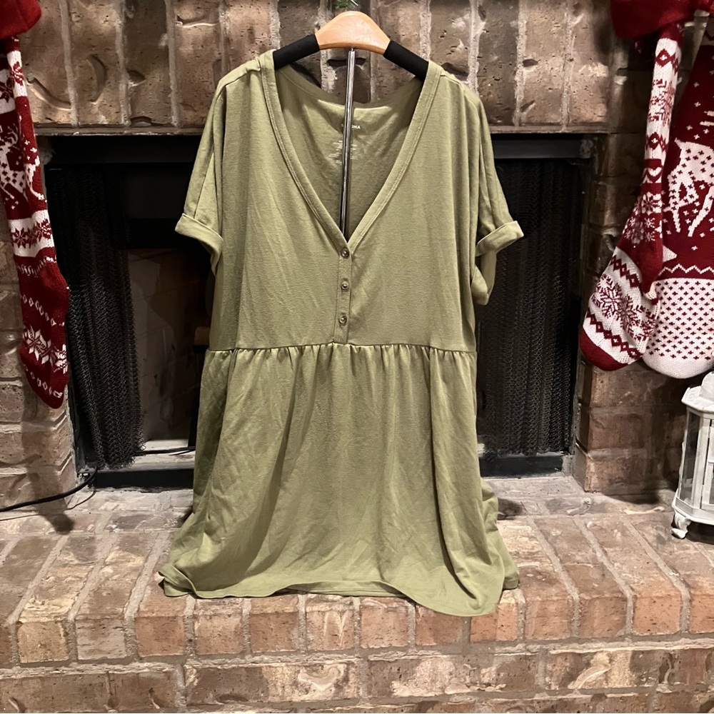 Sonoma Xl Maternity Shirt Olive Green
